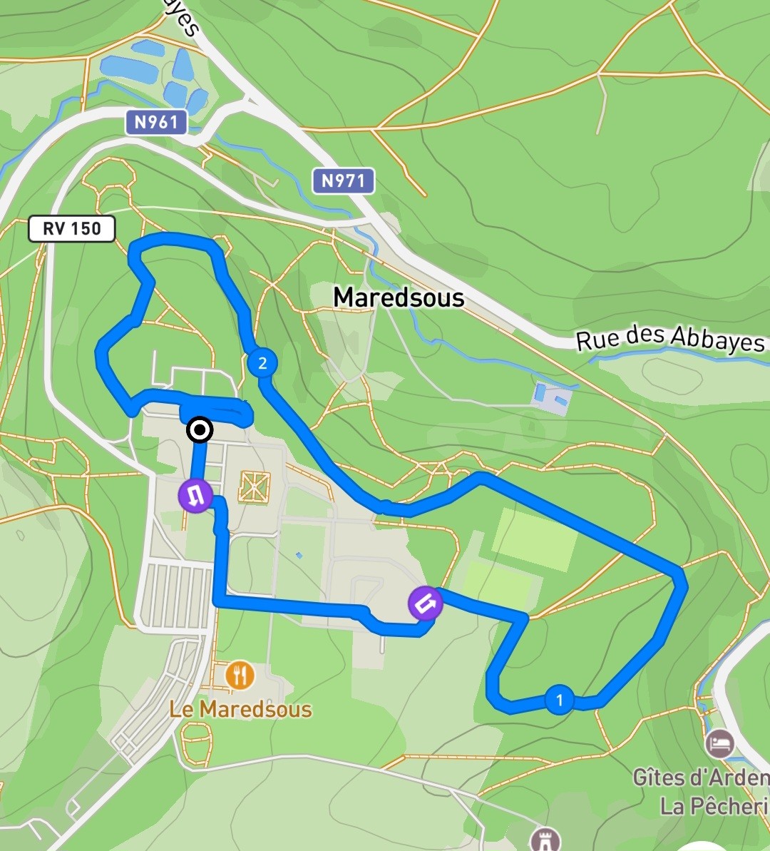 Carte du parcours Maredstrail 3km